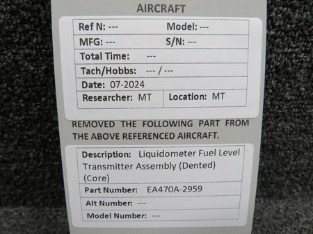 Liquidometer EA470A-2959 Liquidometer Fuel Level Transmitter Assembly (Dented) (Core)