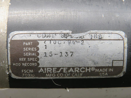 Airesearch 2100794-2 Airesearch Series 1 Core Speed Indicator (Cracked Glass)