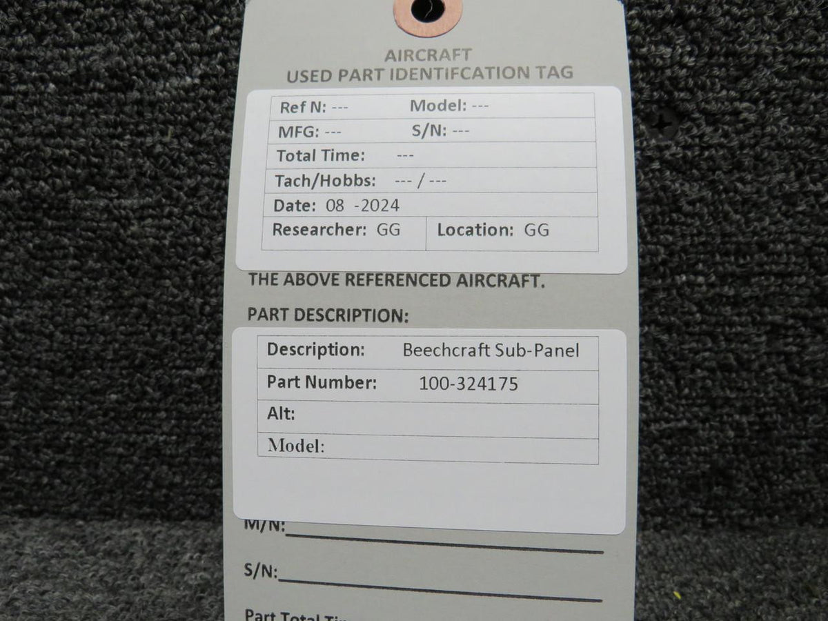 Beechcraft Parts 100-324175 Beechcraft Sub-Panel