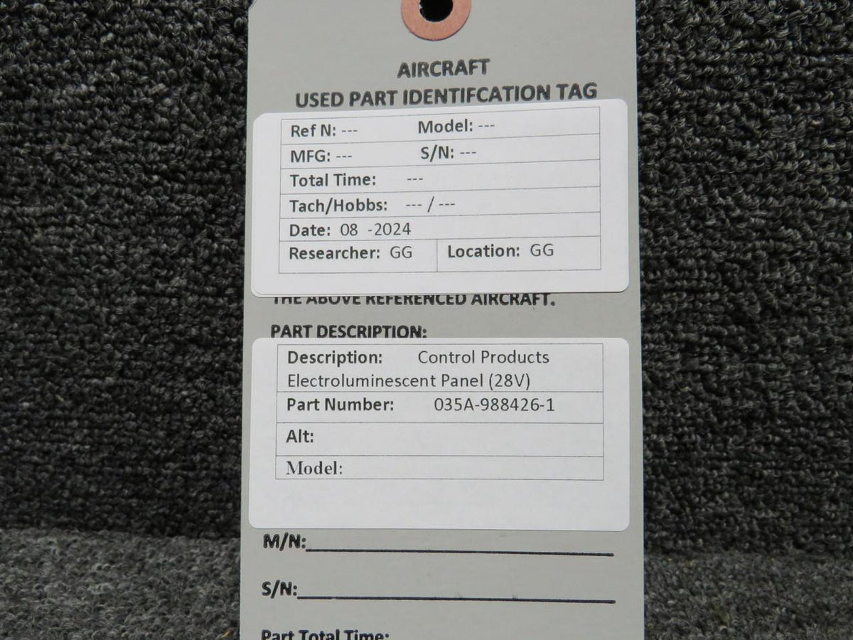 Control Products 035A-988426-1 Control Products Electroluminescent Panel (28V)
