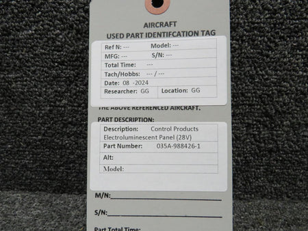 Control Products 035A-988426-1 Control Products Electroluminescent Panel (28V)