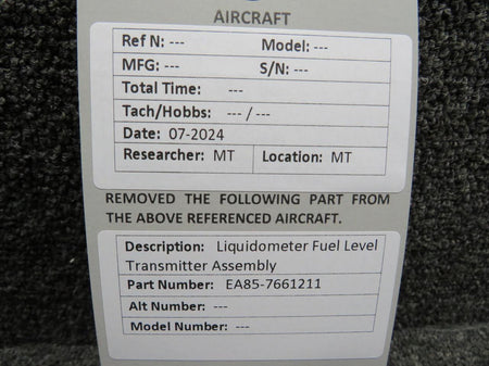 Liquidometer EA85-7661211 Liquidometer Fuel Level Transmitter Assembly