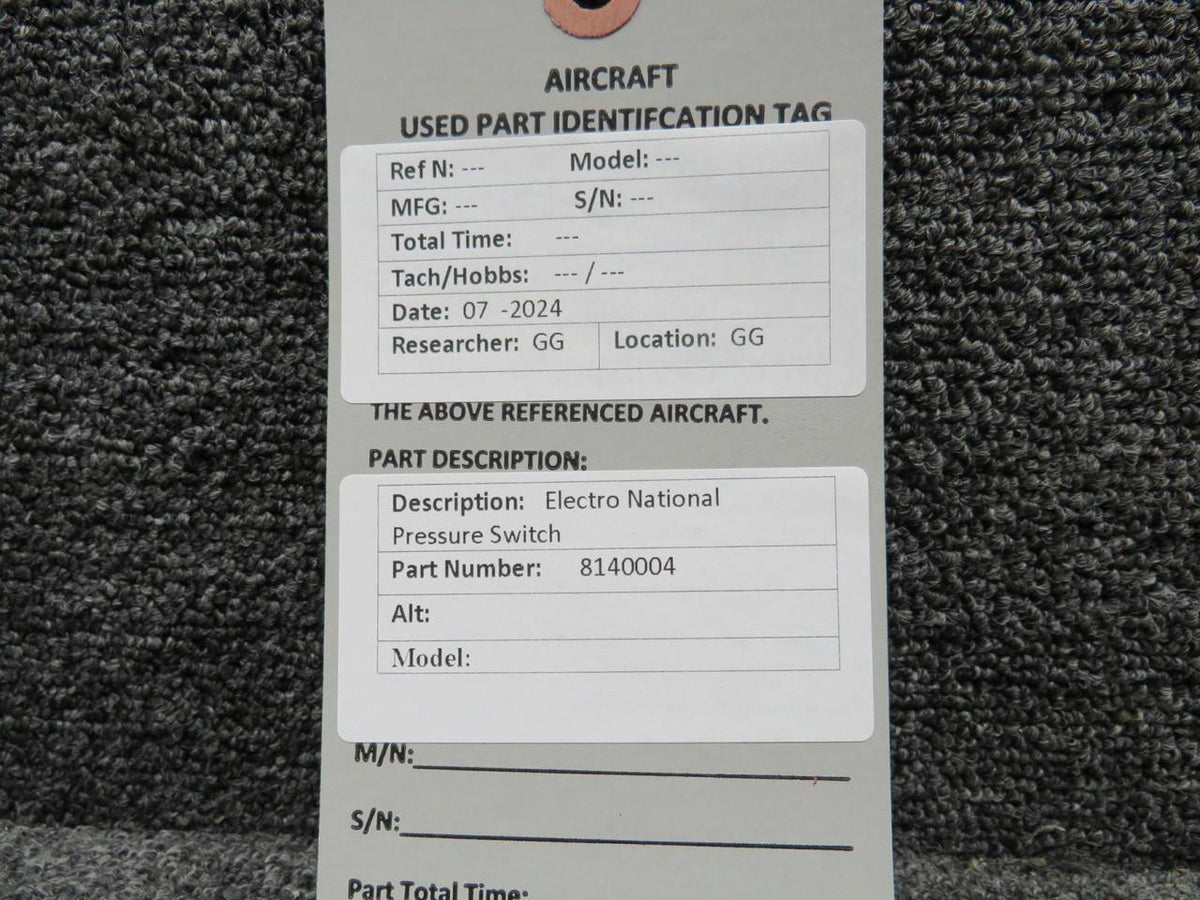 Electro National 8140004 Electro National Pressure Switch