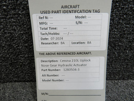 Does Not Apply 1280504-3 Cessna 210L Nose Gear Hydraulic Uplock Actuator