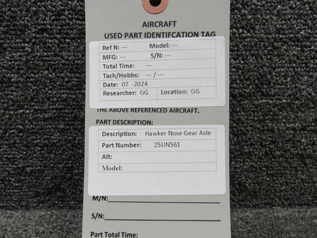 Hawker 25UN561 Hawker Nose Gear Axle
