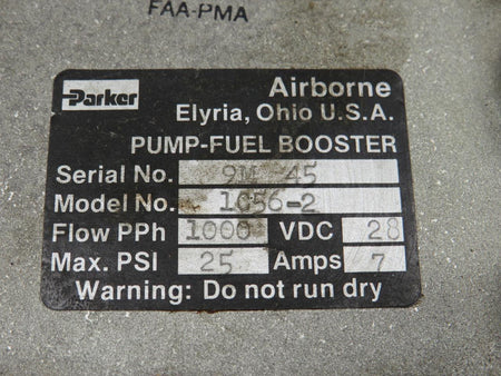 Parker 1C56-2 Parker Fuel Pump Booster Assembly