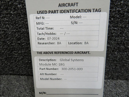 Global Systems 300-2051-000 Global Systems MC-18G Module Assembly