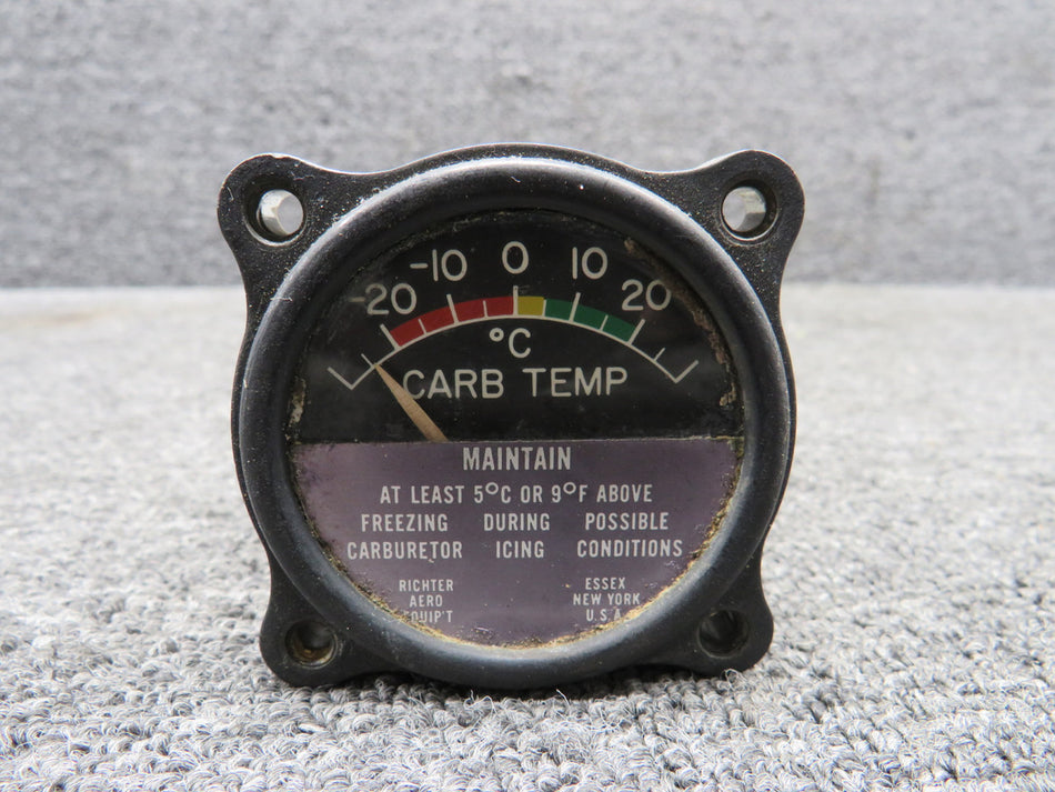 102114 Weston Carburetor Temperature Indicator (Worn Face)