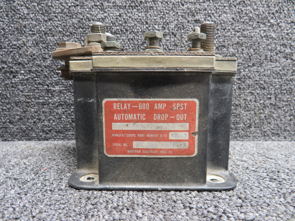 A-711NB-3 Hartman Automatic Drop-Out Relay (Amps: 600)
