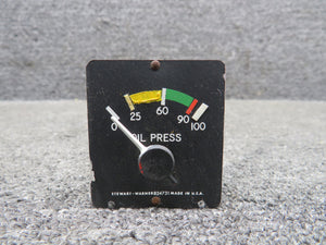 824731 Stewart-Warner Oil Pressure Gauge (Worn Face)