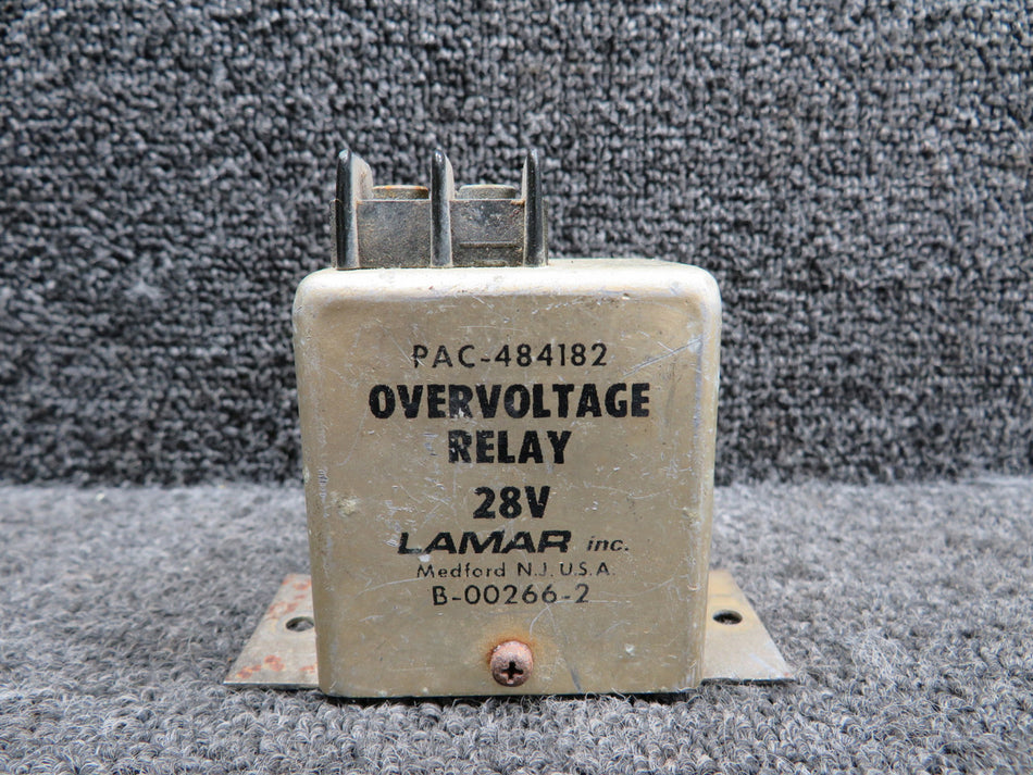 B-00266-2 (Alt: 484182) Lamar Overvoltage Relay (Volts: 28) (Dented Housing)