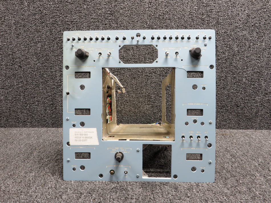 Beechcraft B-200 Custom Navigation and Communication Panel Assembly (Cracked)
