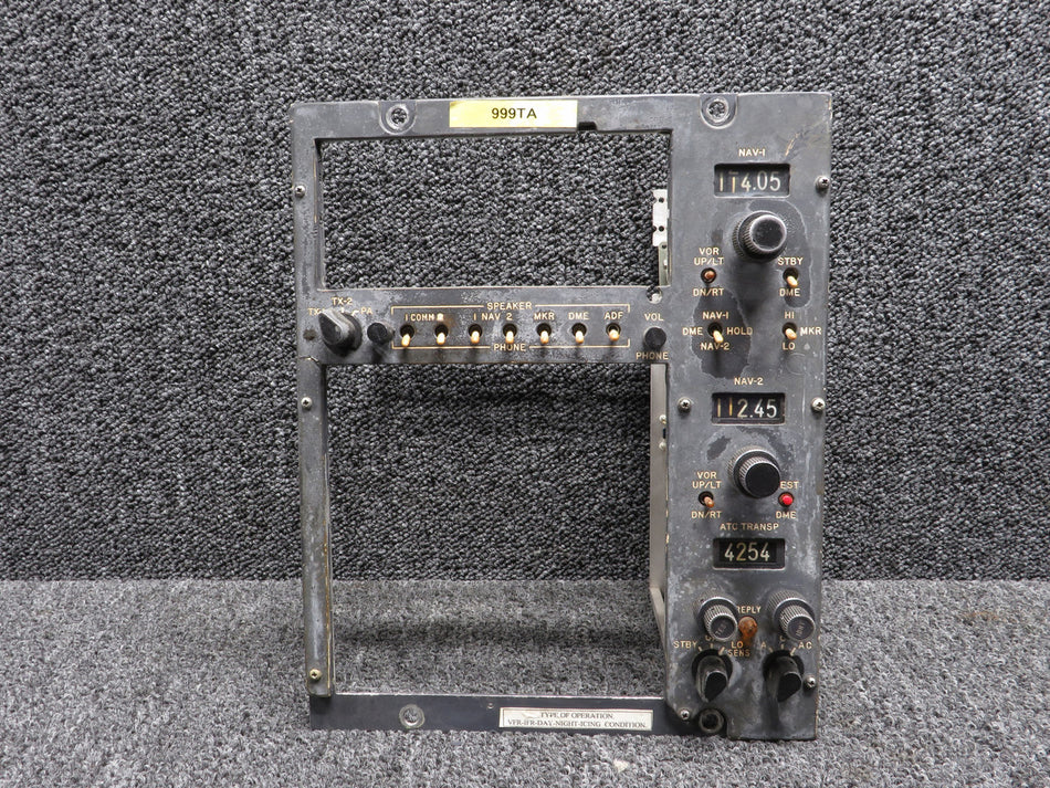 999TA Mitsubishi MU2B-30 Navigation and Communication Panel Assy (Worn)