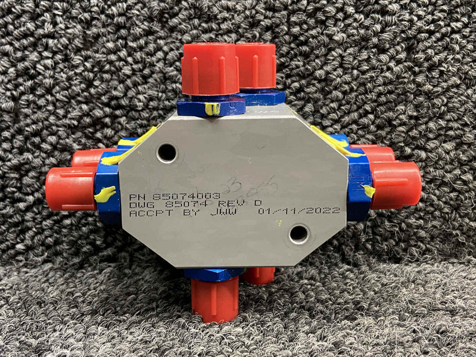 85074-003 (Alt: 85074-004) Piper M600 Hydraulic Manifold Assembly