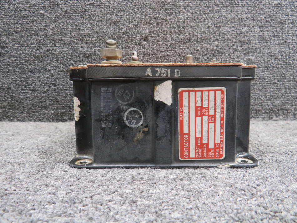 A-751D Hartman Electrical SPST Continuous Duty Contactor Assembly
