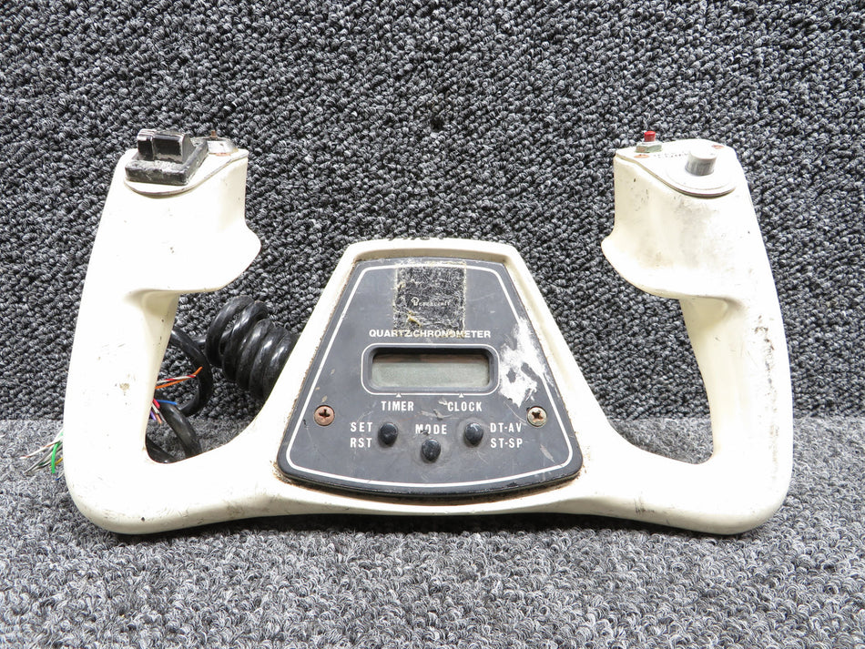 Beech Control Wheel Pilot Trim, Mic, AP Disc, Map and Quartz Chronometer
