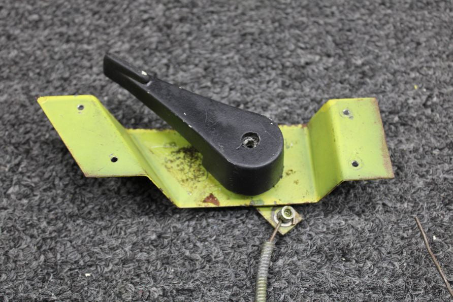 140171-000, 140156-013 Mooney M20F Aft Seat Adjust Handle LH w Gusset and Cable