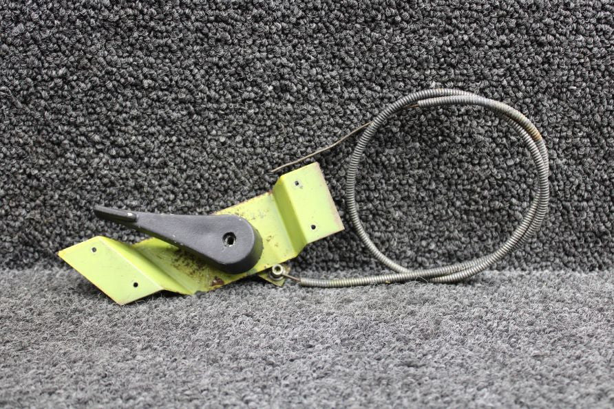 140171-000, 140156-013 Mooney M20F Aft Seat Adjust Handle LH w Gusset and Cable