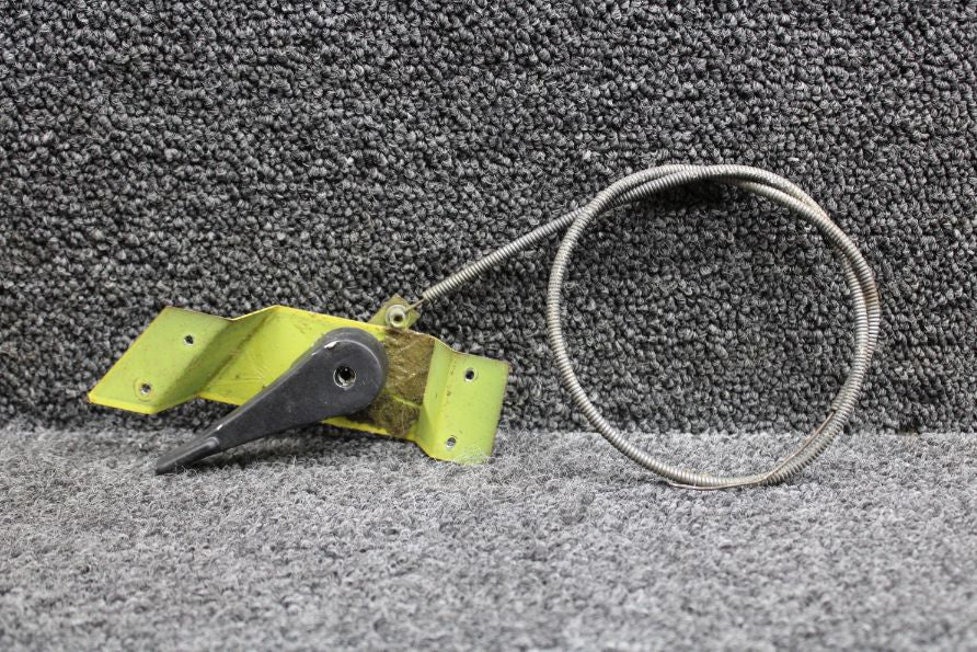 140171-000, 140156-014 Mooney M20F Aft Seat Adjust Handle RH w Gusset and Cable