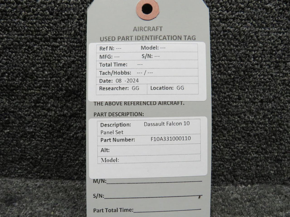 Dassault Falcon F10A331000110 Dassault Falcon 10 Panel Set