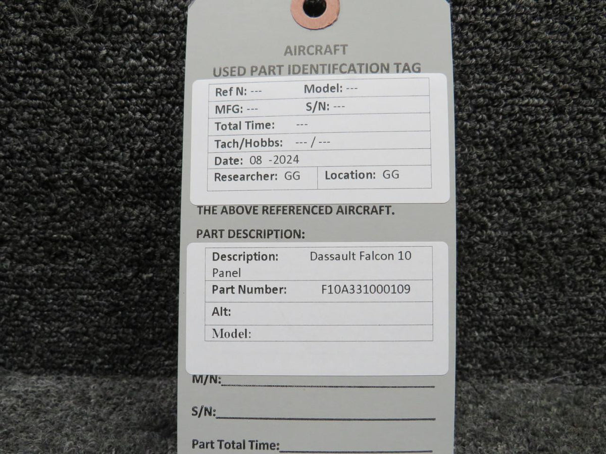 Dassault Falcon F10A331000109 Dassault Falcon 10 Panel