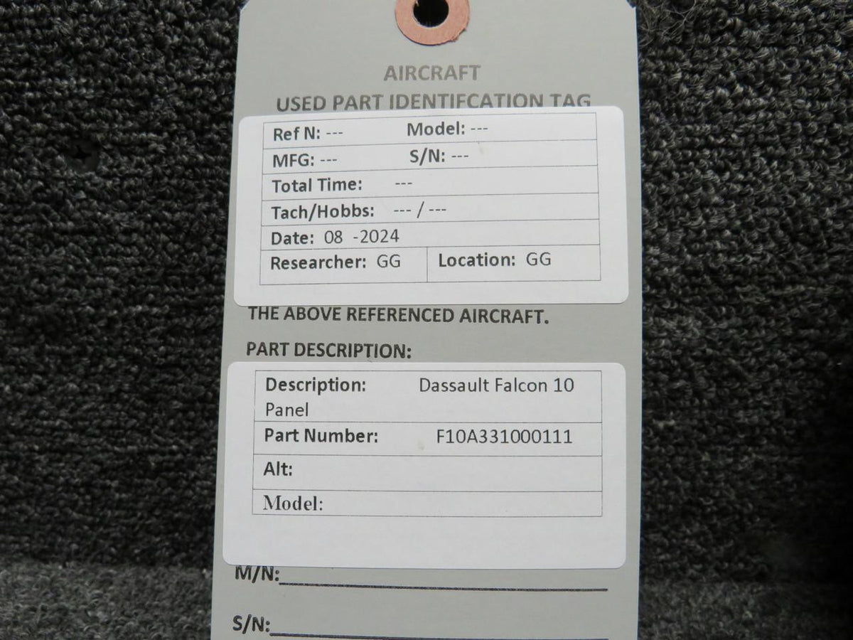 Dassault Falcon F10A331000111 Dassault Falcon 10 Panel