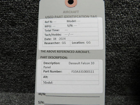 Dassault Falcon F10A331000111 Dassault Falcon 10 Panel