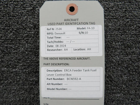 ERCA BCN592-A ERCA Feeder Tank Fuel Lever Control Box