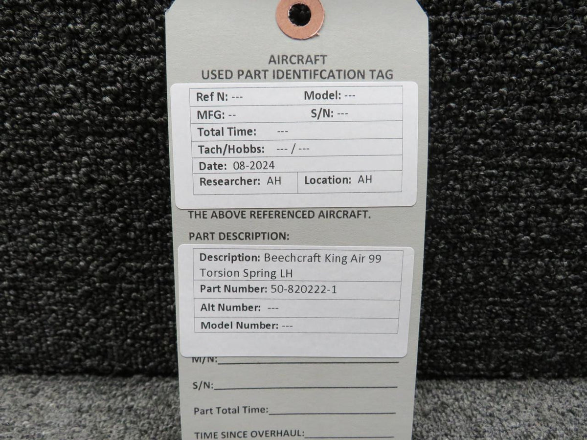 Beechcraft Parts 50-820222-1 Beechcraft King Air 99 Torsion Spring LH