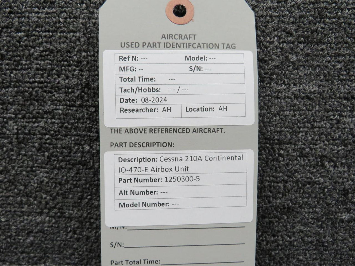 Contic Engineering  1250300-5 Continental IO-470-E Airbox Unit