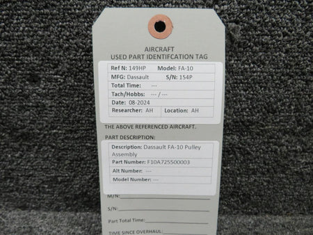 Dassault F10A725500003 Dassault FA-10 Pulley Assembly