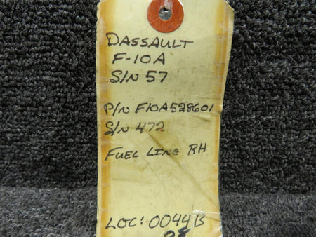 Dassault F10A528601 Dassault FA-10 Engine Fuel Line Assembly RH
