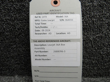 Learjet 2688096-3 Learjet 36A Box Assembly