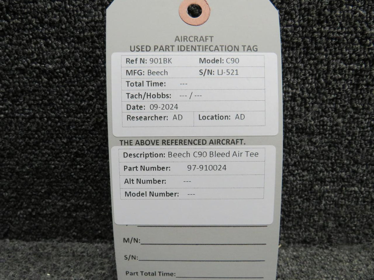 Beechcraft Parts 97-910024 Beechcraft C90 Bleed Air Tee