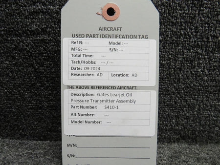 Gates Learjet S410-1 Gates Learjet Oil Pressure Transmitter Assembly