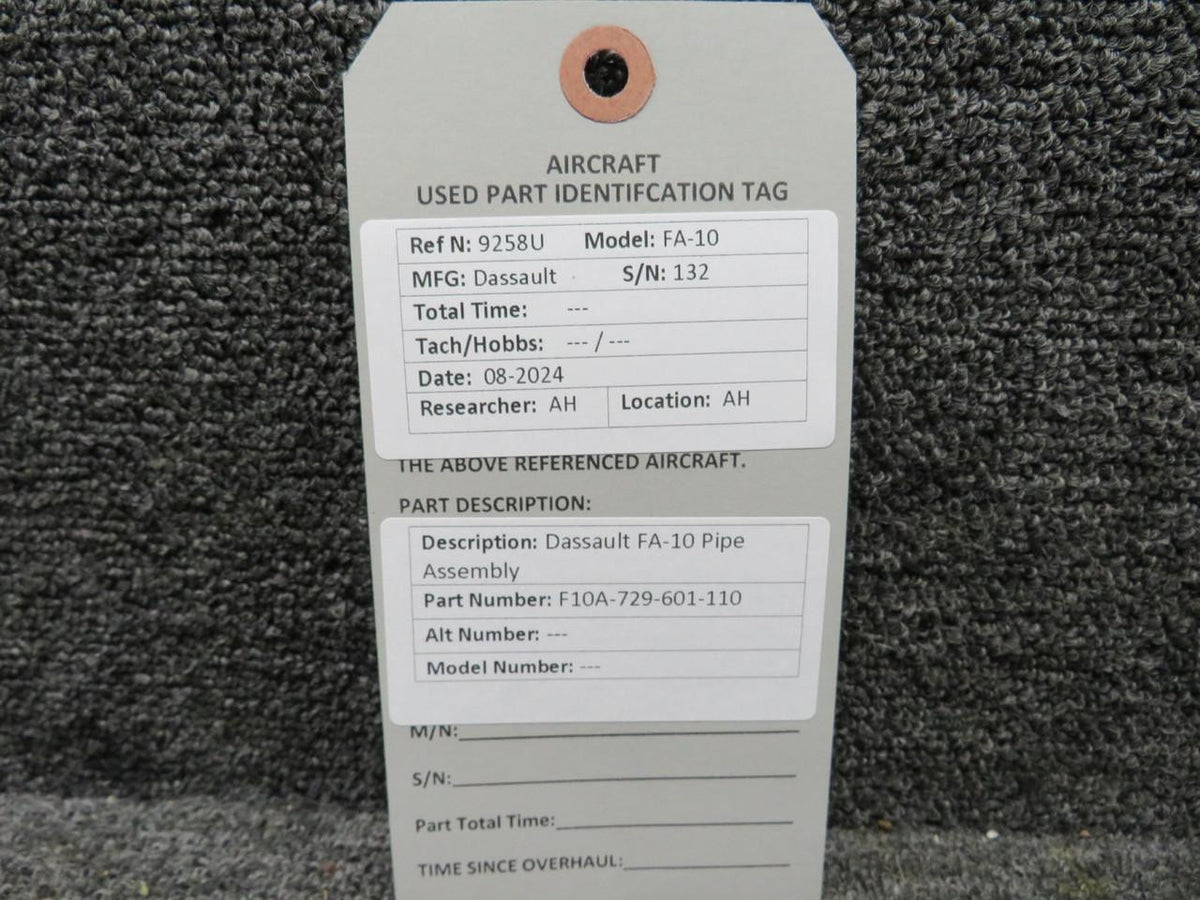 Dassault F10A-729-601-110 Dassault FA-10 Pipe Assembly