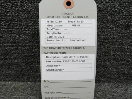 Dassault F10A-299-001-001 Dassault FA-10 Panel LH