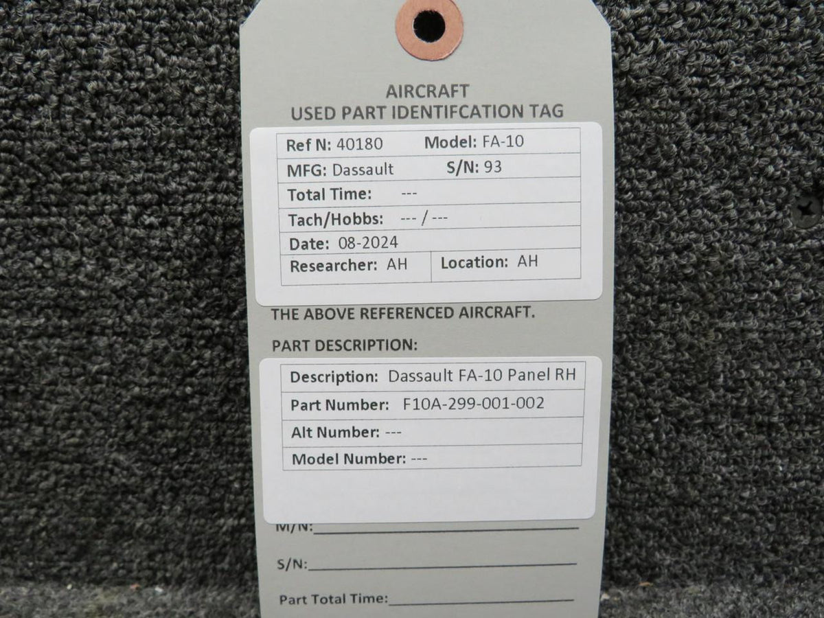 Dassault F10A-299-001-002 Dassault FA-10 Panel RH