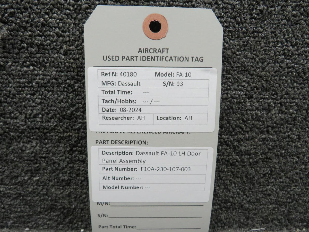 Dassault F10A-230-107-003 Dassault FA-10 LH Door Panel Assembly