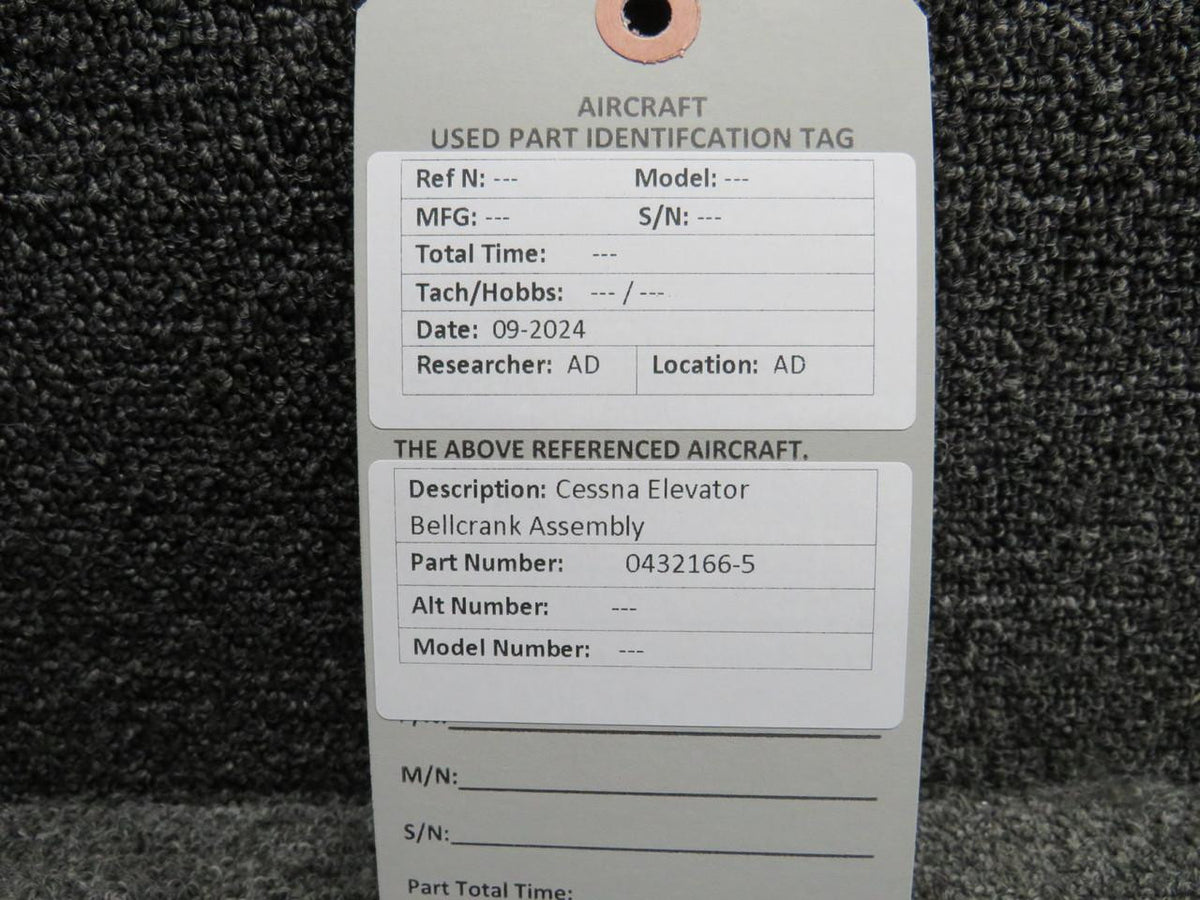 Cessna Aircraft Parts 0432166-5 Cessna Elevator Bellcrank Assembly