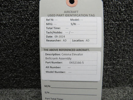 Cessna Aircraft Parts 0432166-5 Cessna Elevator Bellcrank Assembly