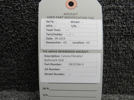 Cessna Aircraft Parts 0432166-3 Cessna Elevator Bellcrank