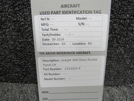 Learjet 2331023-4 Learjet 36A Door Access Panel LH