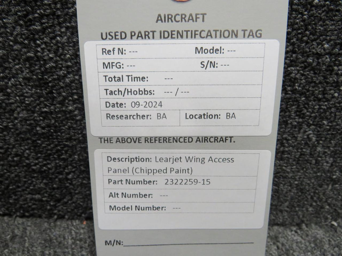 Learjet 2322259-15 Learjet Wing Access Panel (Chipped Paint)