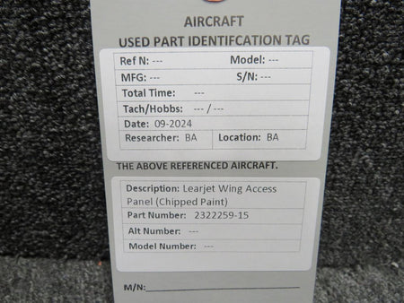 Learjet 2322259-15 Learjet Wing Access Panel (Chipped Paint)