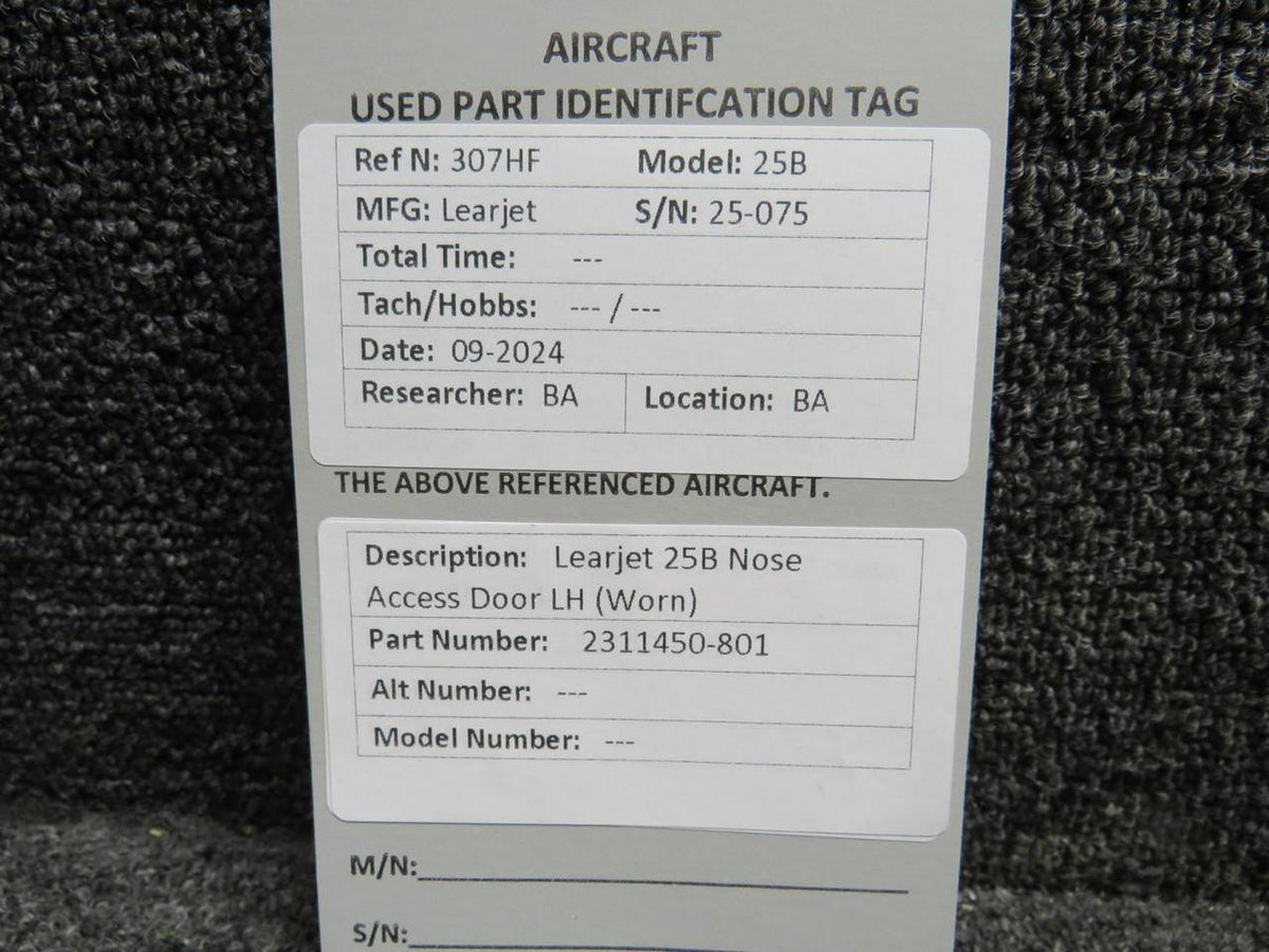 Learjet 2311450-801 Learjet 25B Nose Access Door LH (Worn)