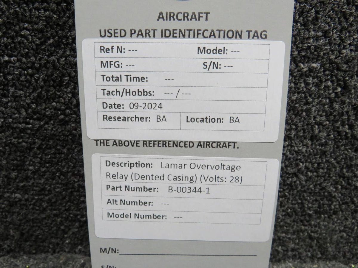 lamar B-00344-1 Lamar Overvoltage Relay (Dented Casing) (Volts: 28)