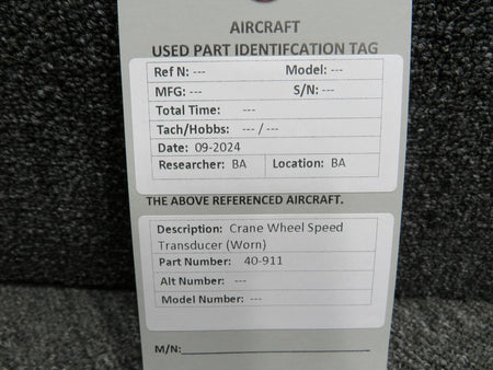 Crane 40-911 Crane Wheel Speed Transducer (Worn)