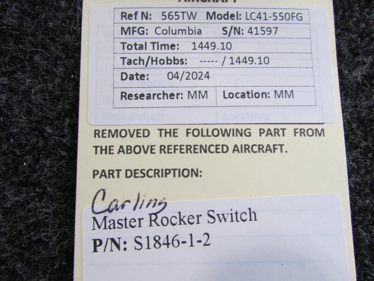 Carling S1846-1-2 Carling Master Rocker Switch