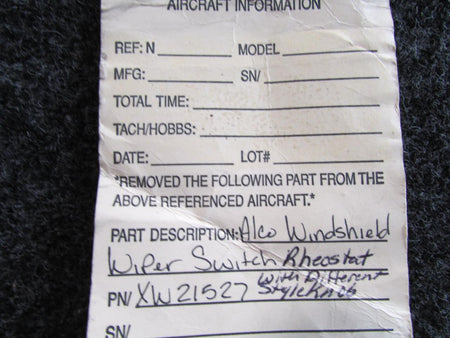 Alco XW21527 Alco Windshield Wiper Switch Rheostat with Round Knob